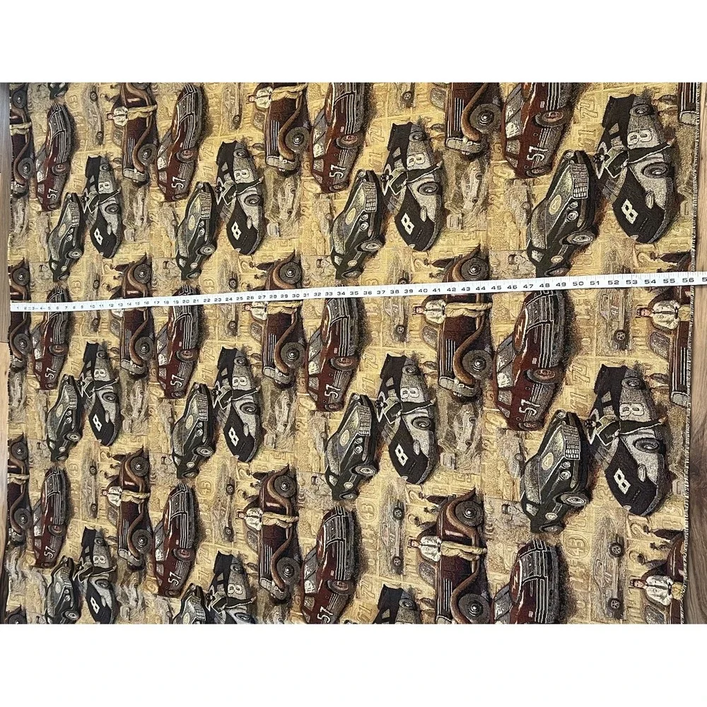 Vintage Racing Car Tapestry Upholstery Fabric 87